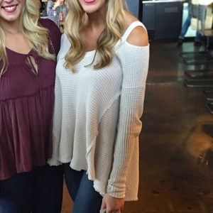 Free People cold shoulder sweater (SM)